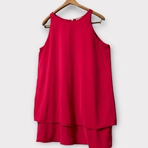 Lila Rose Dress‎ Sizel2 Lipstick Pink A-line
Layered Split Back Feminine